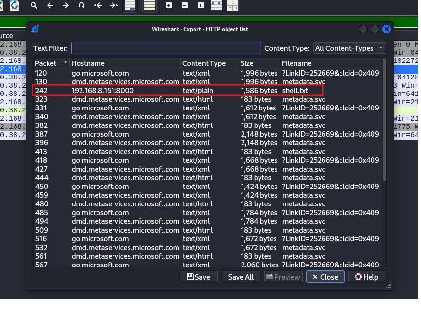 HTTP objects with shell.txt